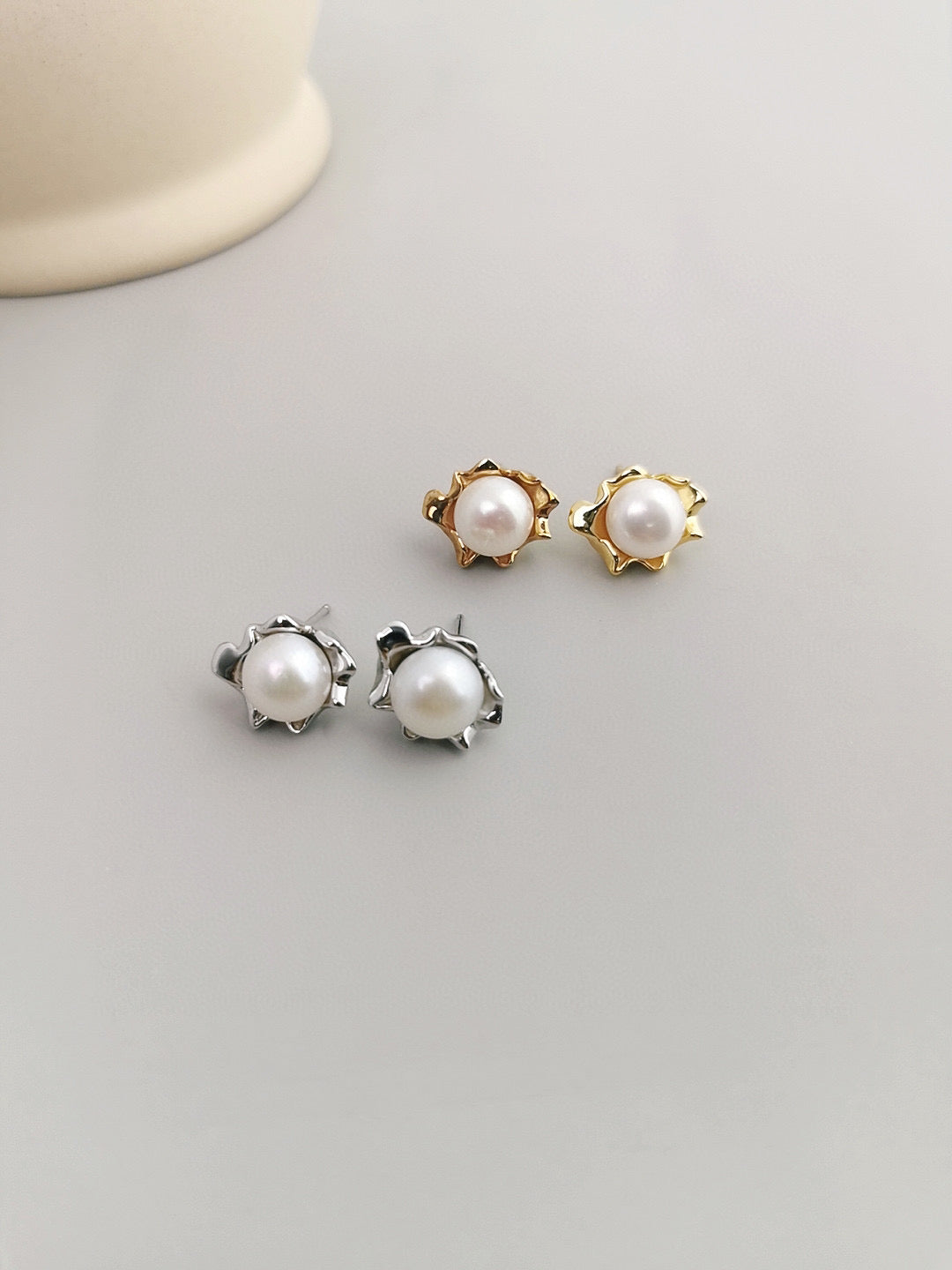 Baroque Pearl Stud Earrings