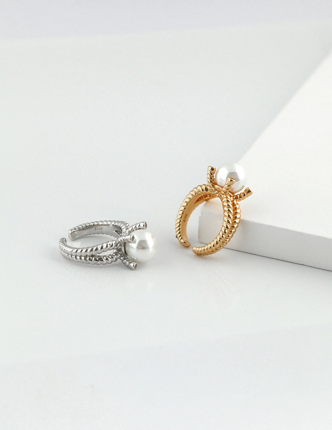 Pearl Adjustable Open Ring