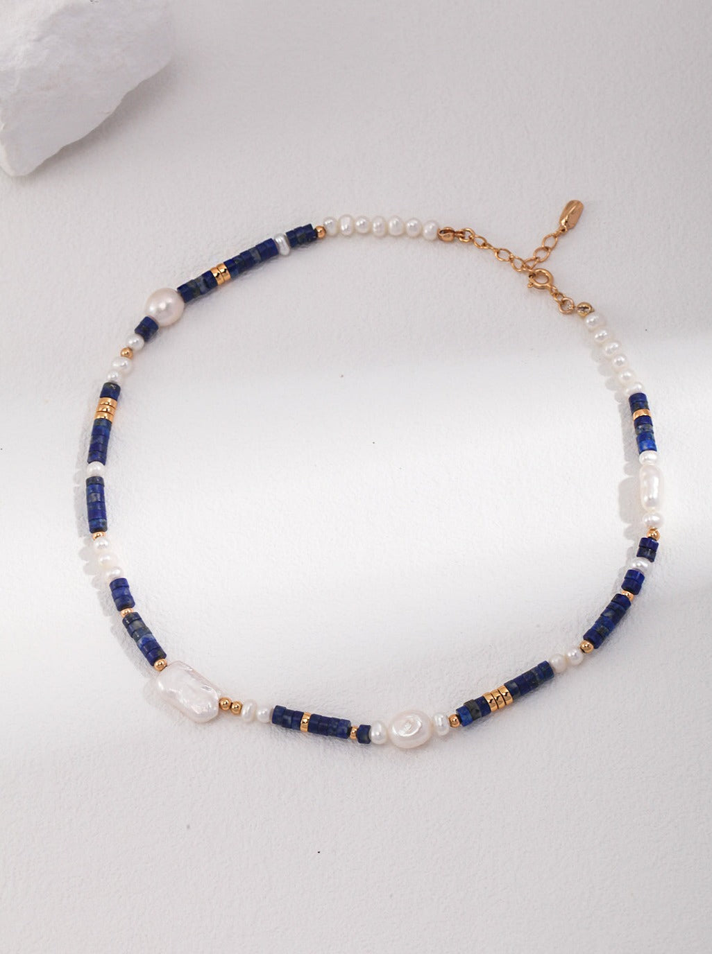 Sterling Silver Lapis Lazuli Pearl Necklace