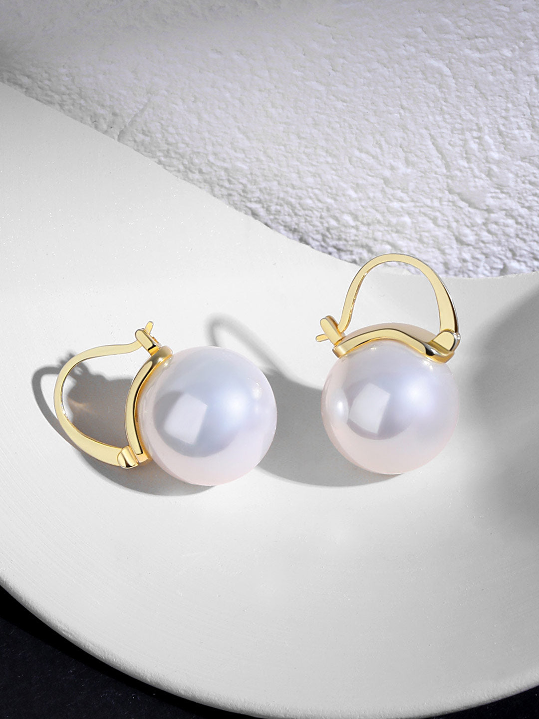 Pearl Hoops Earrings