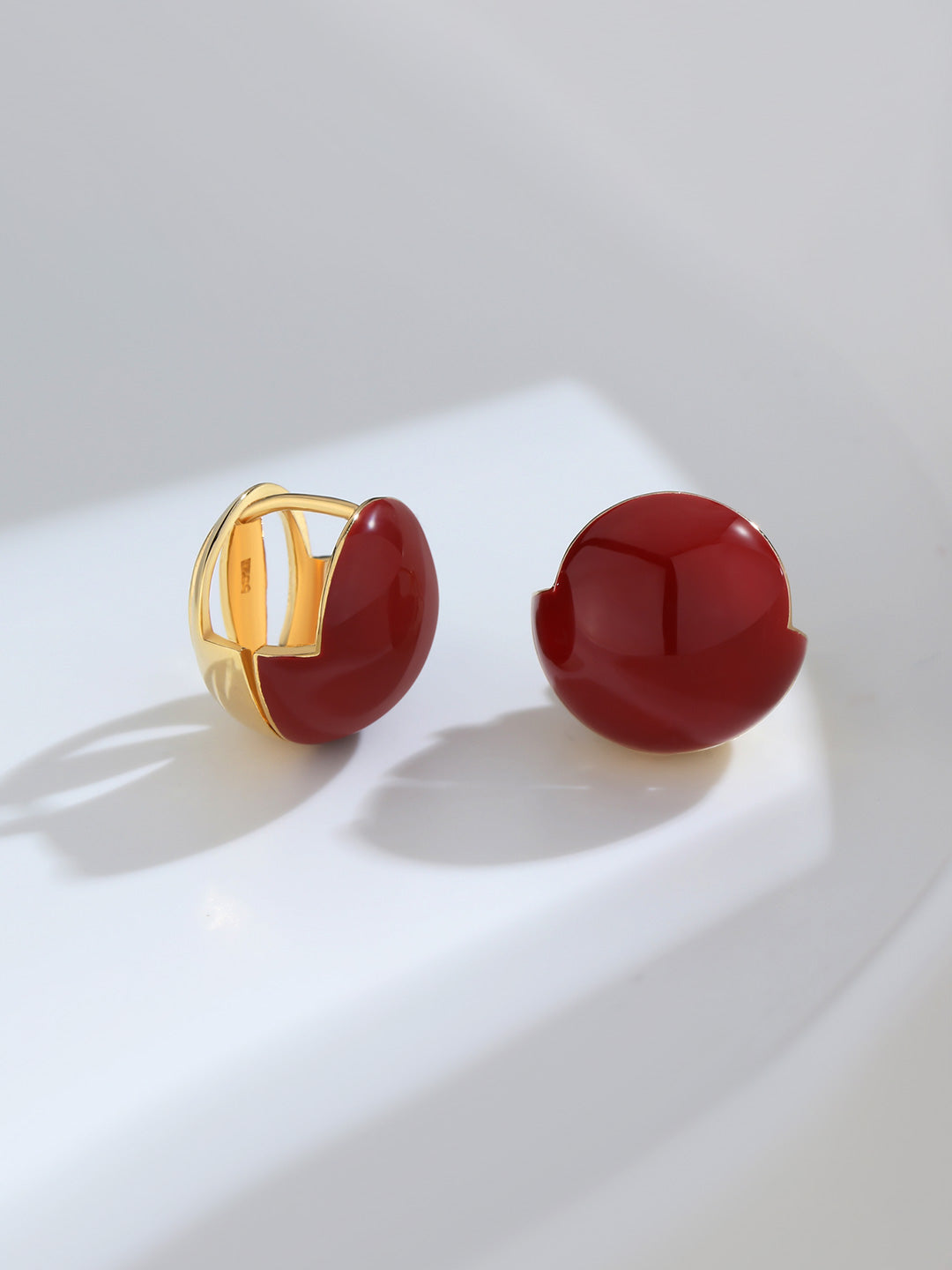 Red Oil-drop Glaze Earrings